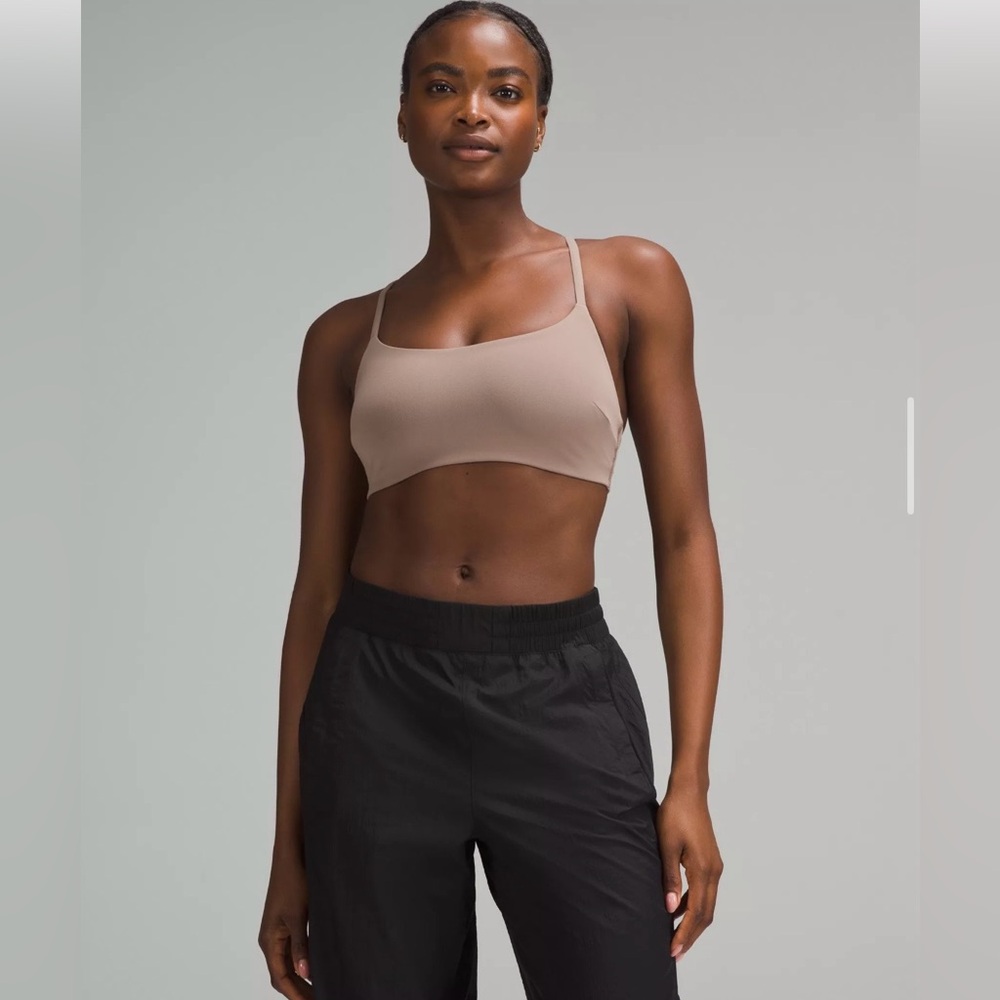 Lululemon Wunder Train Strappy Racer Bra *Light Support, C/D Cup in Taupetastic